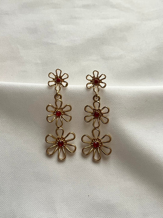 Red Flower Earrings🌺