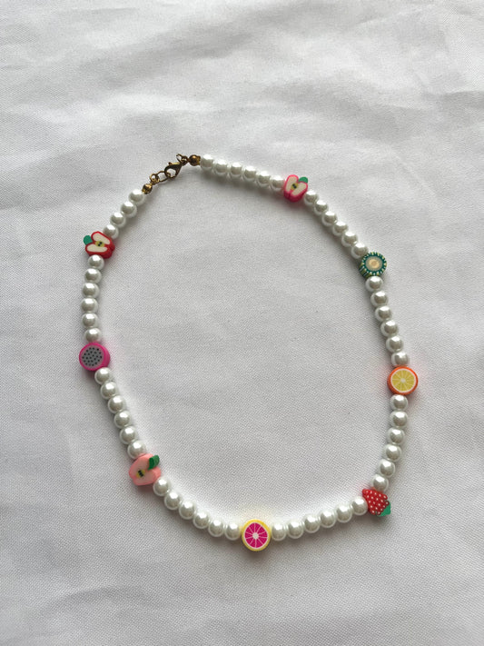 Pearl fruit necklace🍒