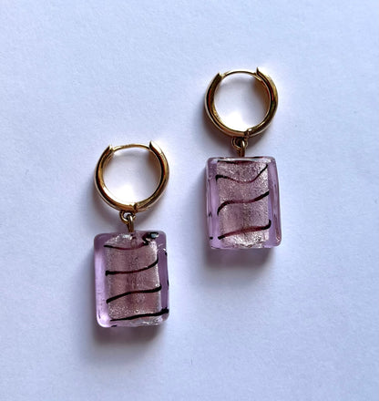 Pink Zebra Earrings