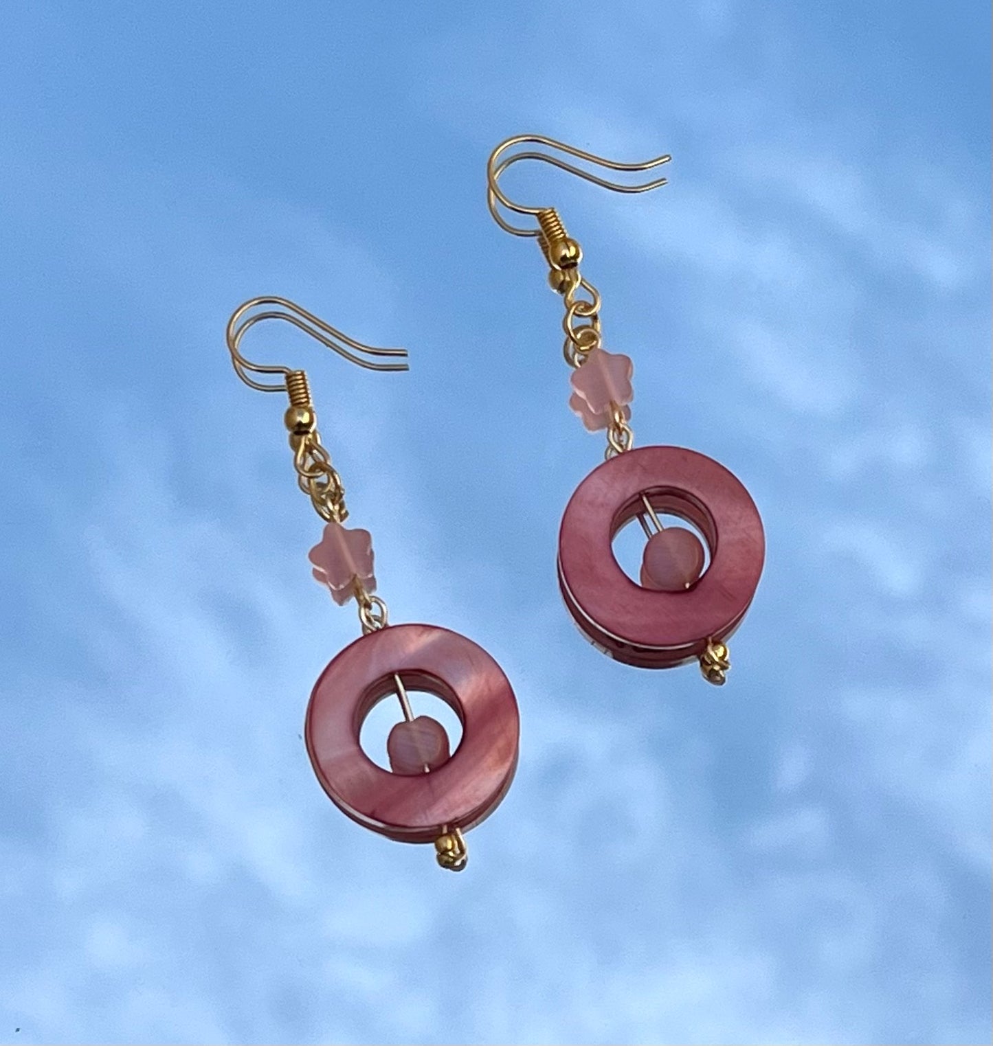 Pink Cat Eye Earrings