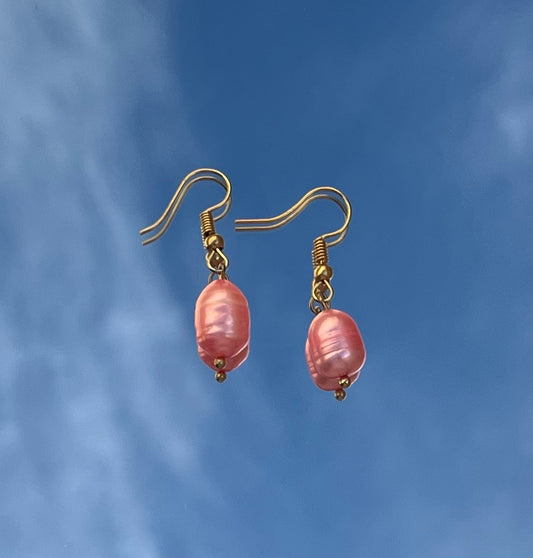 Pink Pearl Earrings