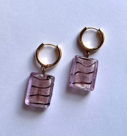 Pink Zebra Earrings