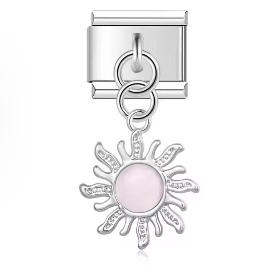 Charm Pink Sun Pendant