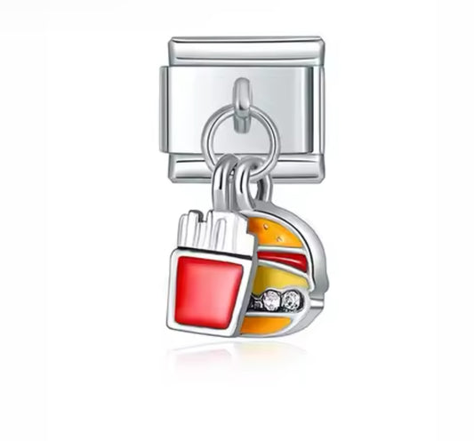 Charm Burger & Fries Pendant